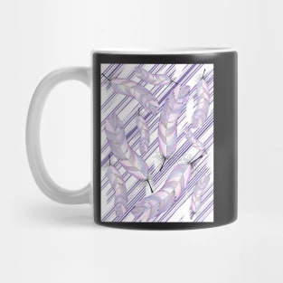 Iridescent Rosegold and Purple Feather Fantasy Mug